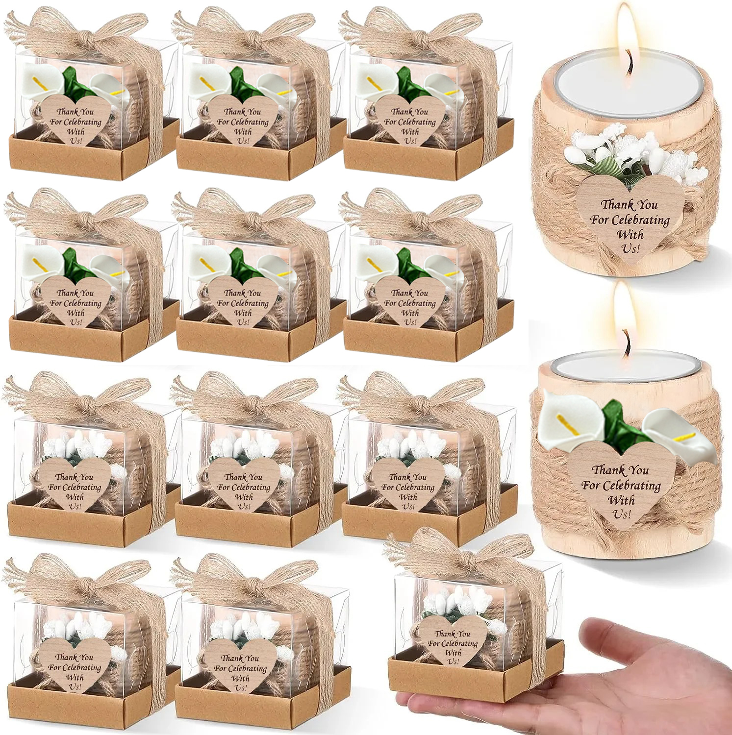 Scented Candle Luxury - 6/12/24PCS Guest Gift Candle for Wedding