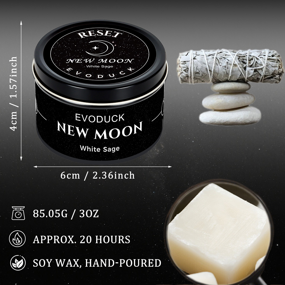 1pc New Moon Scented Candles C - Scented Candle Luxury 리뷰 및 가격