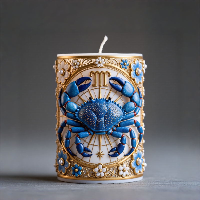 Cancer Zodiac Star Sign Blue C - Scented Candle Luxury 리뷰 및 가격