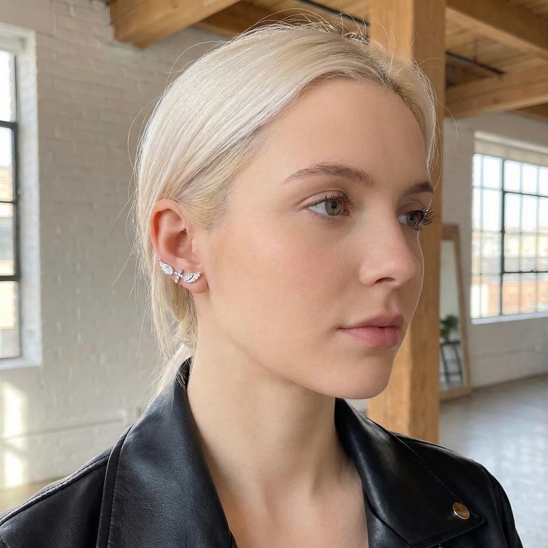 Angel Wings Cross Earrings Lux - Luxury Lifestyle Party 리뷰 및 가격