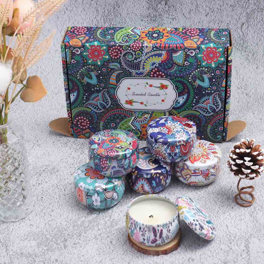 1 Box of 6 Tin Can Candle Set  - Scented Candle Luxury 리뷰 및 가격