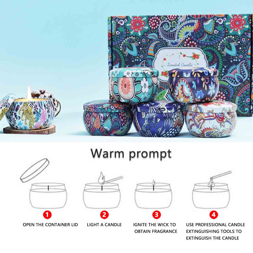 1 Box of 6 Tin Can Candle Set  - Scented Candle Luxury 리뷰 및 가격