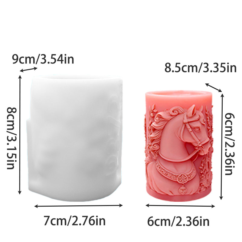 Blue Gold Embossed Horse Candl - Scented Candle Luxury 리뷰 및 가격